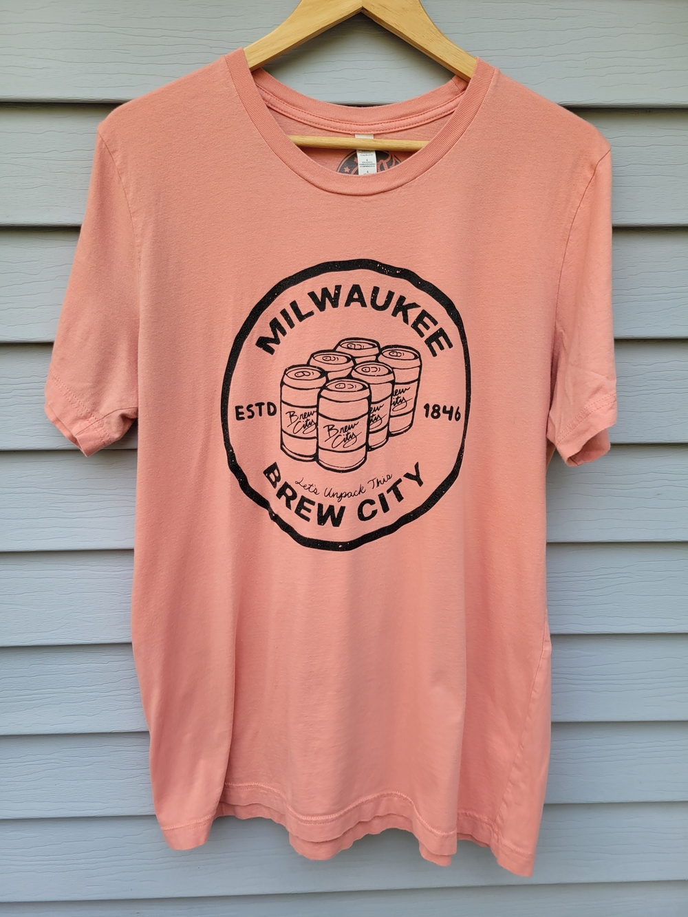 Brew City Graphic Short Sleeve Tee - Pink